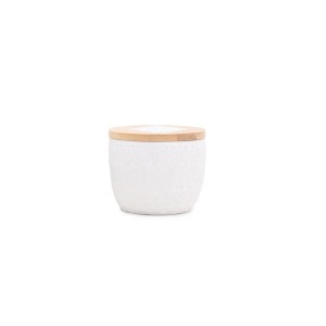 SN0308EU Sonora White Etched Concrete Candle Paddywax - Cotton and Teak 85gr